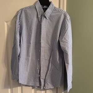 Ralph Lauren Blue and White Checkered Shirt